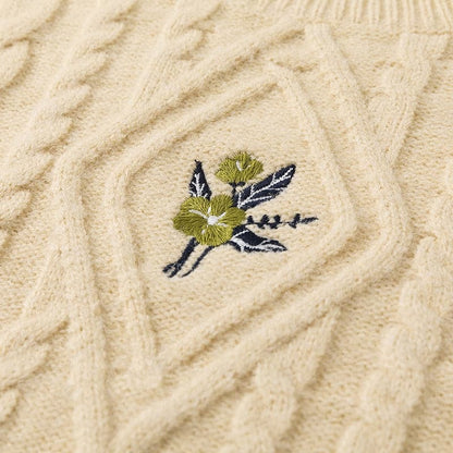 Floral Embroidered Sweater
