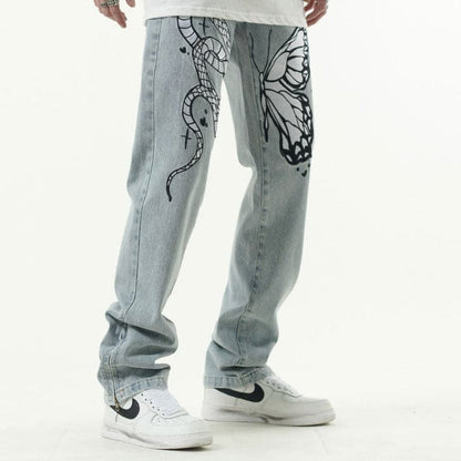 Butterfly and Snake Jeans