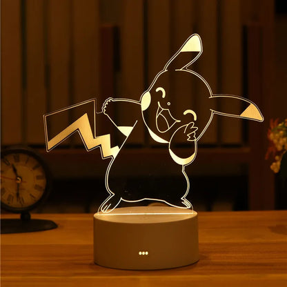 Pokemon Pikachu Led 3D Night
