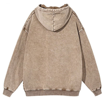 Plain Distressed Hoodie