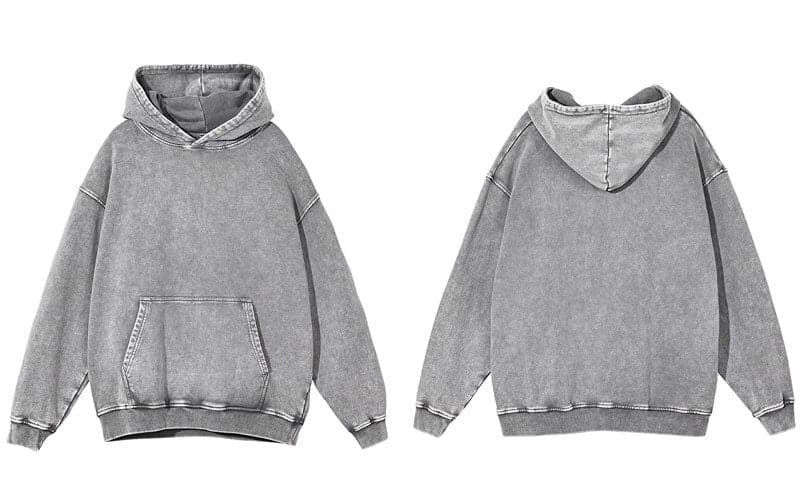 Plain Distressed Hoodie