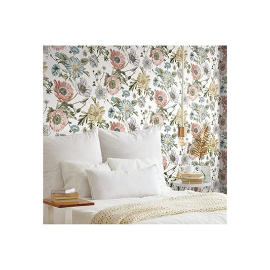 Metallic A Star Navy Wallpaper