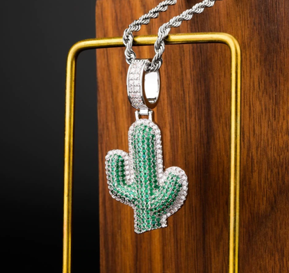 Cactus Pendant and Necklace