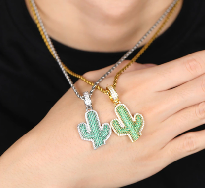 Cactus Pendant and Necklace