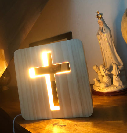 Lampe Chrétienne En Bois