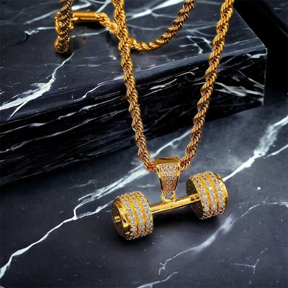 Non VIP Offer DIAMOND DUMBBELL NECKLACE