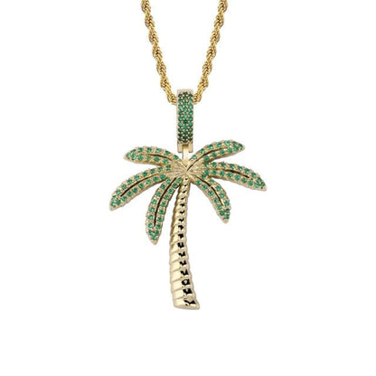 Palm Tree Pendant Necklace