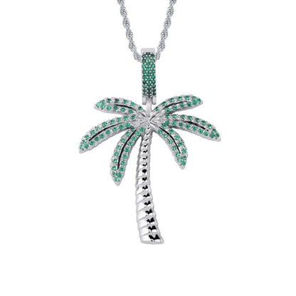 Palm Tree Pendant Necklace