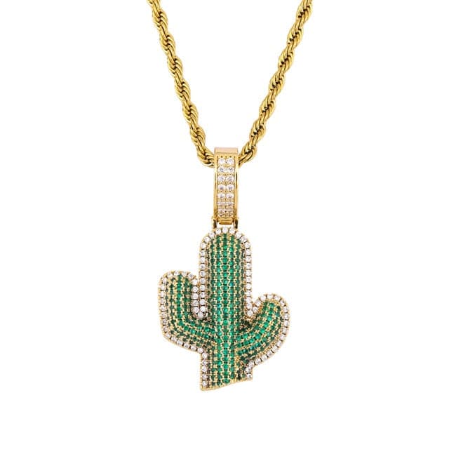 Cactus Pendant and Necklace