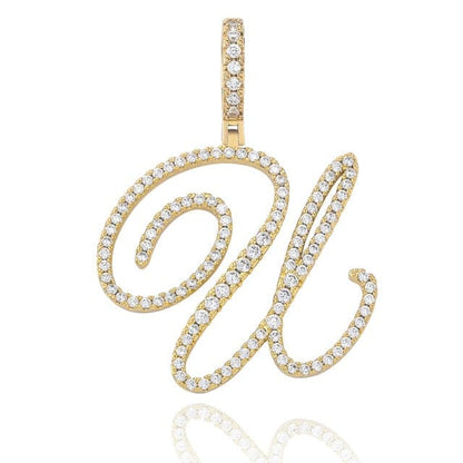Cursive Pendant Necklce