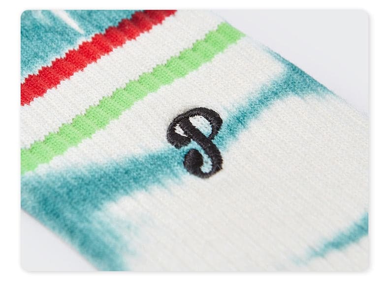 Multicolor Embroidered Socks