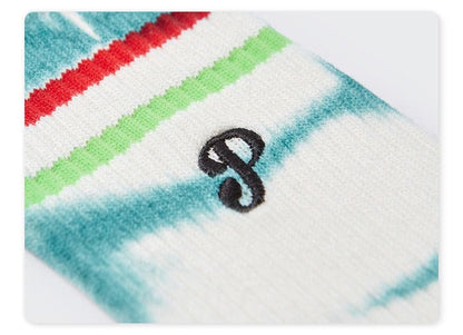 Multicolor Embroidered Socks