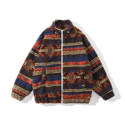 Patterns Vintage Fleece Jacket