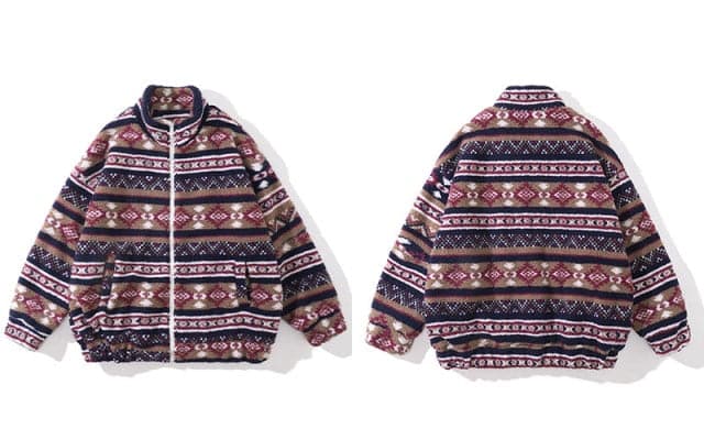 Patterns Vintage Fleece Jacket