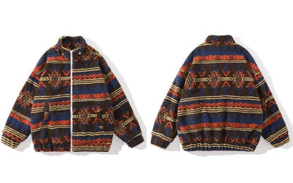 Patterns Vintage Fleece Jacket